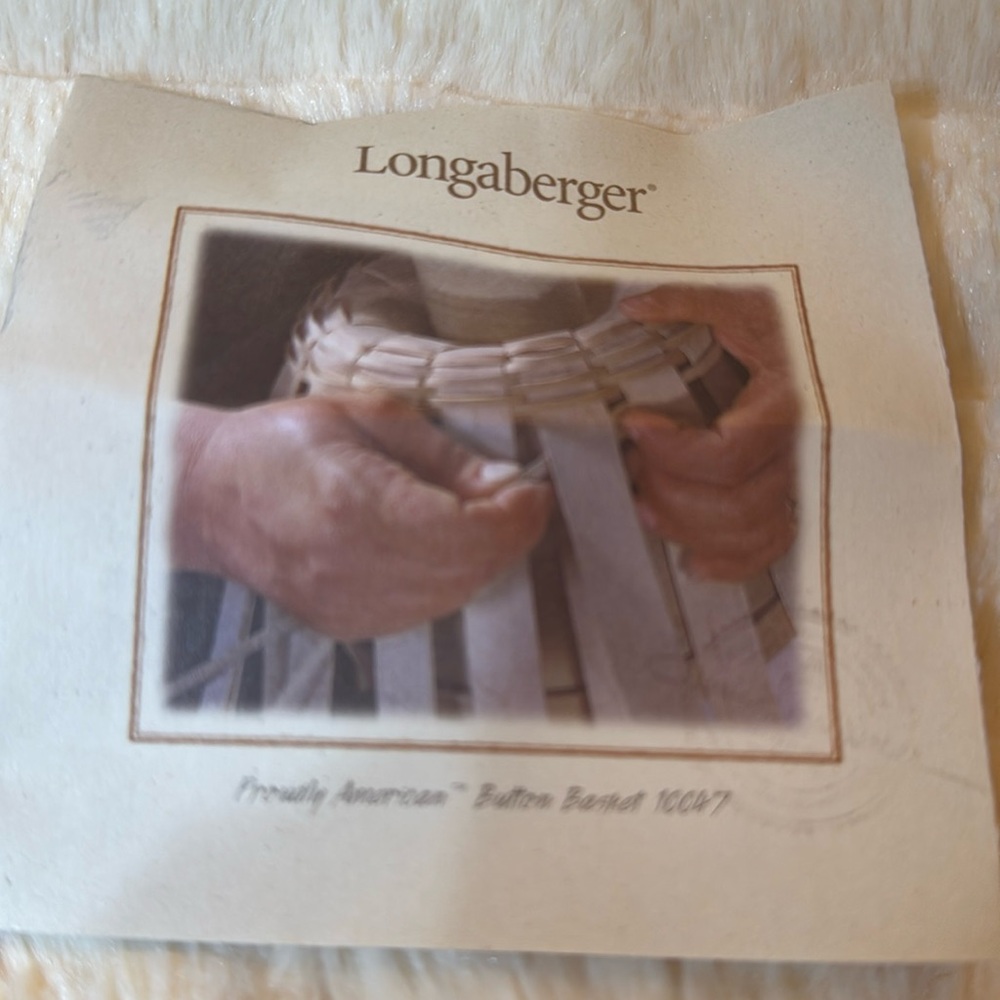 πββ¬ Longberger Proudly American Button Basket approx 6βx 3β - Picture 4 of 10